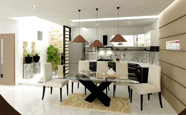 Không gian mở cho thiết kế nội thất phòng bếp