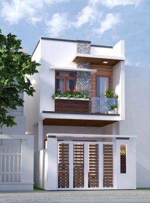 Thiết kế nhà 2 tầng đẹp đơn giản tại Vĩnh Phúc