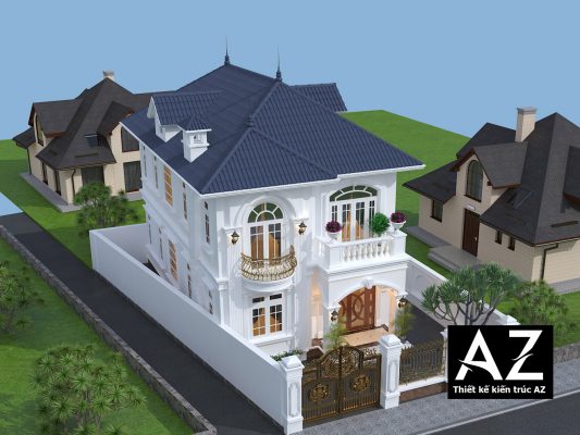 Biệt thự 2 tầng kiểu châu âu