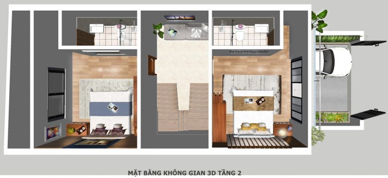 Bản vễ thiết kế nhà 3 tầng hiện đại