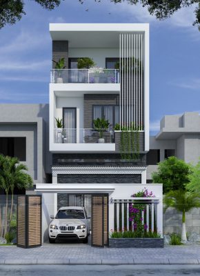 Thiết kế nhà phố 3 tầng hiện đại 6x18m tại Vĩnh Phúc