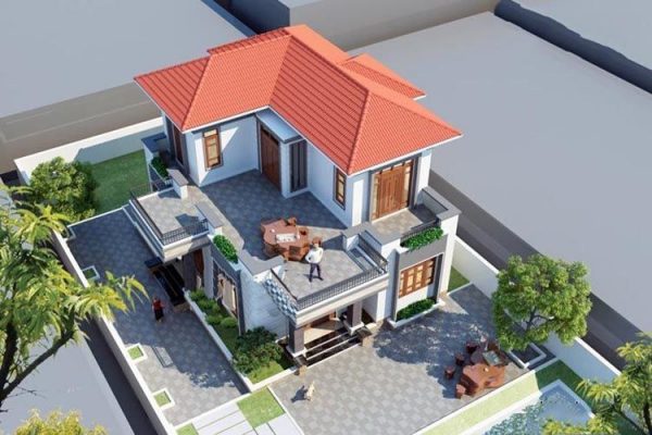 Biệt thự vườn mái thái 450m2