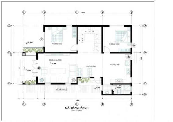 Mẫu biệt thự nhỏ 2 tầng 120m2 tại Vĩnh Phúc