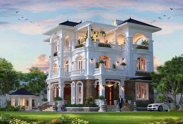 Biệt thự 3 tầng hiện đại 450m2