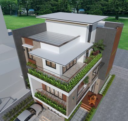 Thiết kế thi công Vila 3 tầng hiện đại Anh Phước Vĩnh Phúc