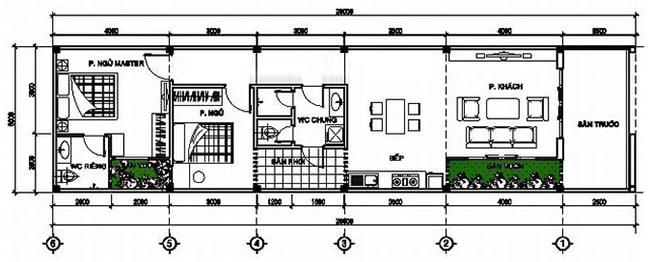Với bản vẽ thiết kế nhà ống 1 tầng 2 phòng ngủ được cập nhật đến năm 2024, bạn sẽ được trải nghiệm không gian sống tiện nghi và hiện đại. Nhà ống được thiết kế hợp lý với 2 phòng ngủ rộng rãi, đầy đủ tiện nghi và không gian sinh hoạt chung thông thoáng. Hãy xem hình ảnh để cảm nhận sự tuyệt vời của kiến trúc hiện đại.