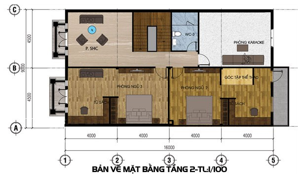 Thiết kế biệt thự 2 tầng tân cổ điển đẹp tại Phú Thọ