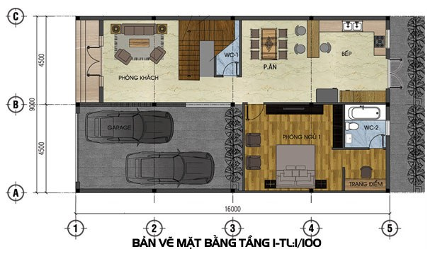 Thiết kế biệt thự 2 tầng tân cổ điển đẹp tại Phú Thọ