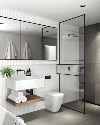 Nhà tắm được thiết kế đơn giản, tối giản về nội thất