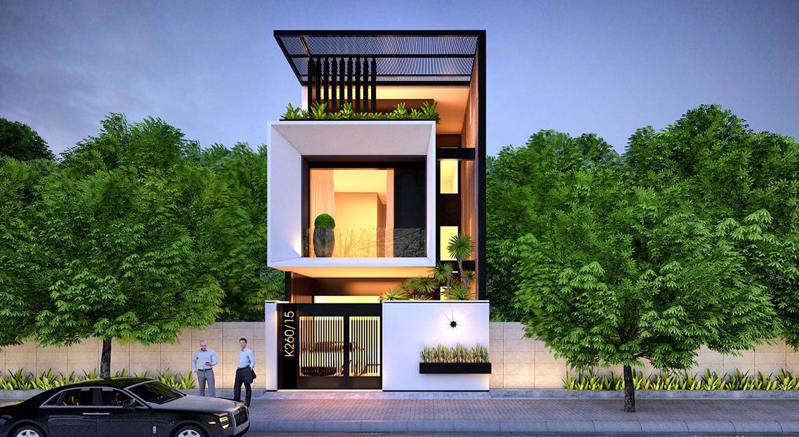 Thiết kế nhà phố hiện đại 900 triệu tại Phú Thọ