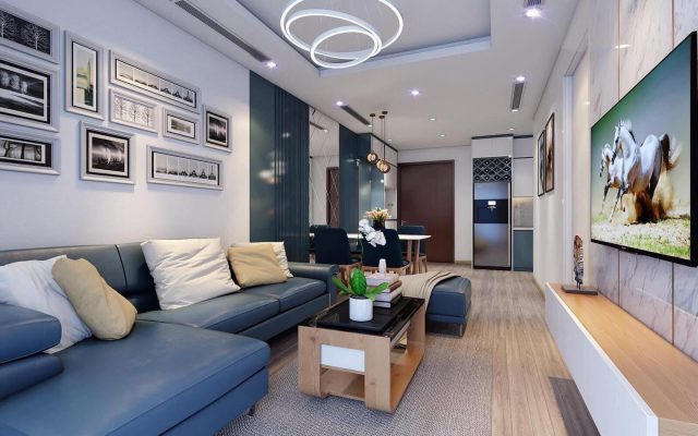 Thiết kế nội thất căn hộ chung cư hiện đại nhà anh Huy tại Hà Nội