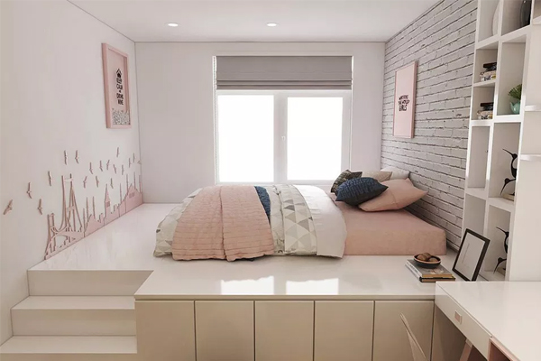 Thiết kế phòng ngủ đơn giản 8m2