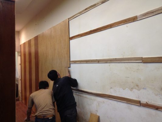 Quy trình thi công tấm nhựa ốp tường giả gỗ tại Vĩnh Phúc