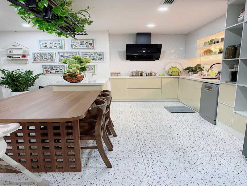 Chi tiết mẫu thiết kế nội thất phòng bếp hiện đại tại Thái Nguyên