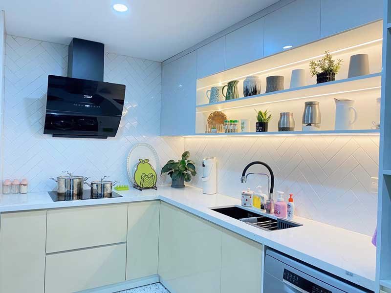 Chi tiết mẫu thiết kế nội thất phòng bếp hiện đại tại Thái Nguyên