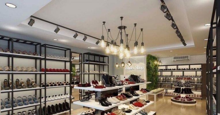 Thiết kế shop giày dép đơn giản