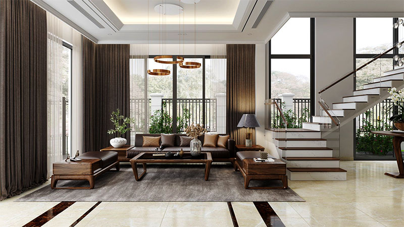 Thiết kế mẫu nội thất cho biệt thự siêu đẹp tại Mê Linh