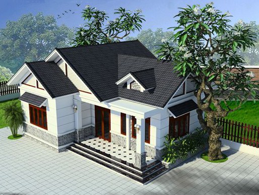 Thiết kế nhà cấp 4 chữ L 100 m2