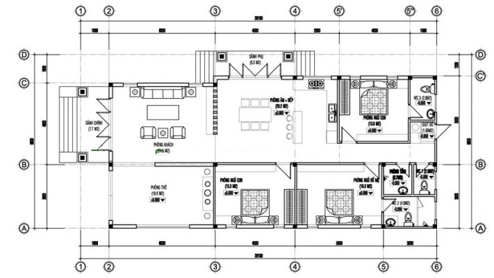 Mẫu nhà cấp 4 mặt tiền rộng