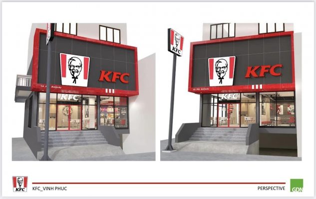 Thiết kế thi công quán KFC Vĩnh Phúc