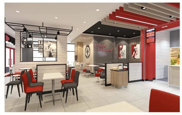 Nội thất quán KFC hiện đại và tiện nghi