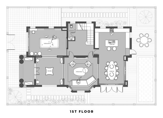 Thiết kế nội thất biệt thự luxury hiện đại đơn giản kiến trúc AZ