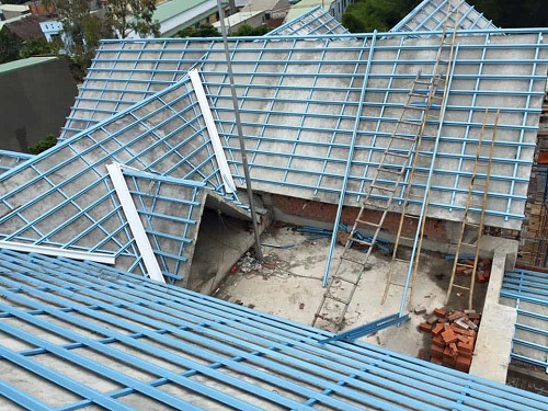 Thi công  khung vì kèo thép siêu nhẹ mái nhà tại Phú Thọ