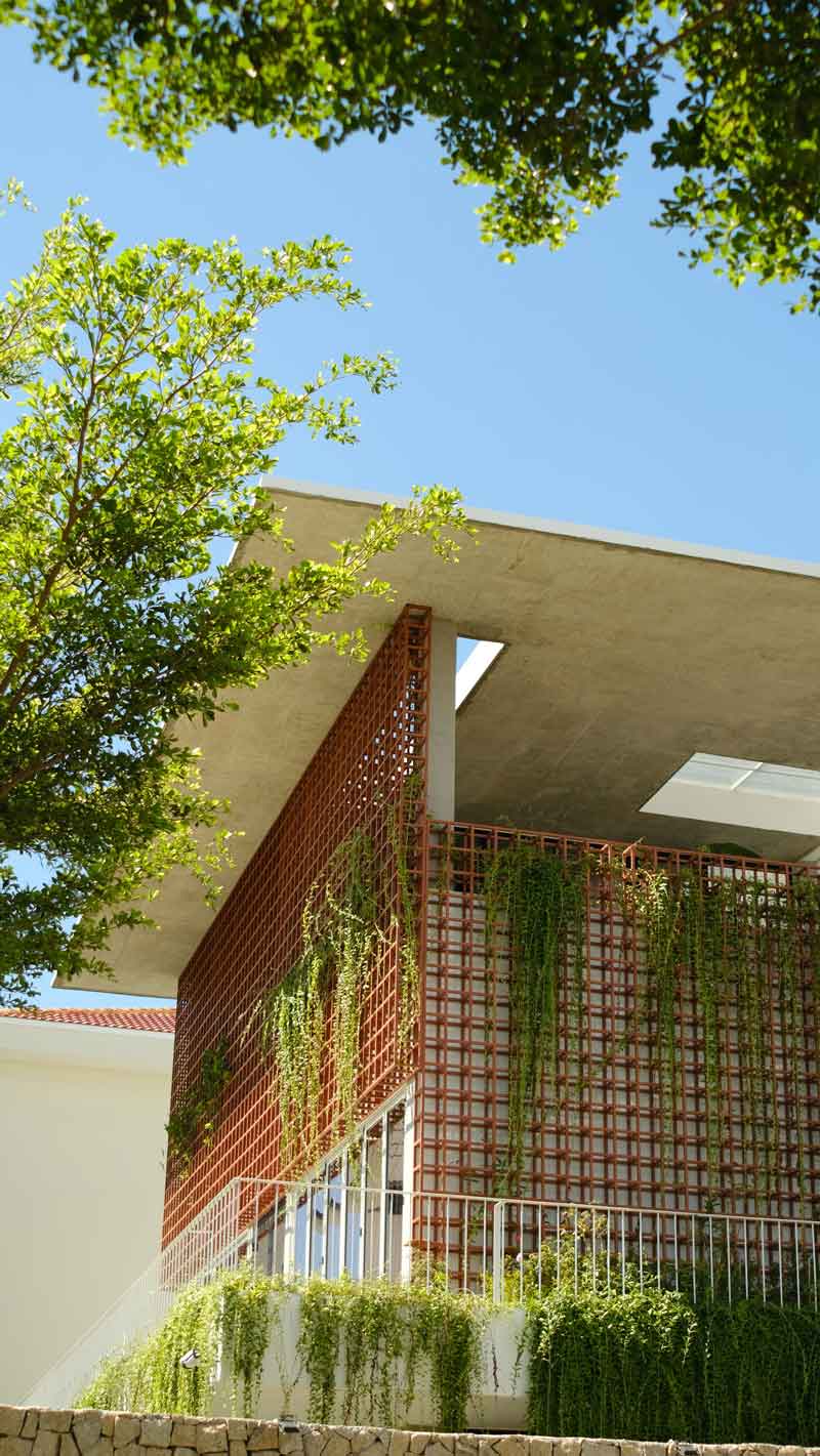 Kiến trúc biệt thự có khoảng nắng xuyên qua tán cây xanh