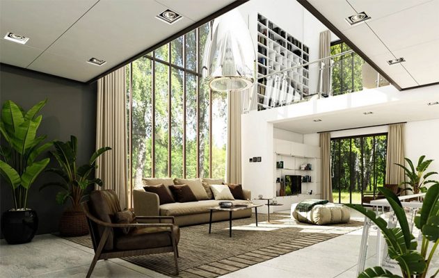 Thiết kế nội thất biệt thự không gian xanh xu hướng của mọi thời đại
