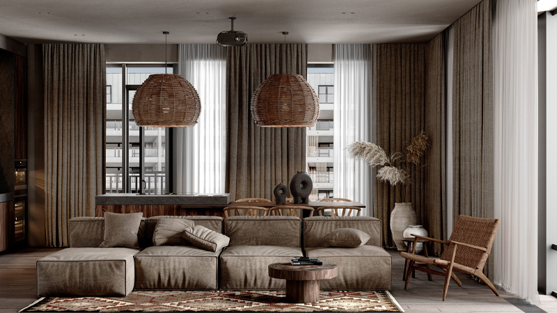 Thiết kế nội thất phong cách Wabi Sabi siêu đẹp