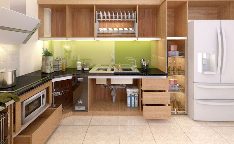 Thiết kế nội thất phòng bếp cao cấp cho không gian biệt thự